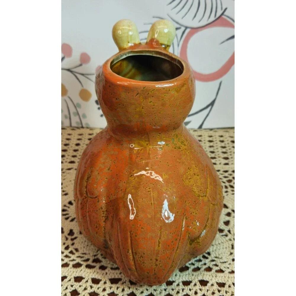 NWT Ceramic Derpy Big Eyed Bird Indoor Planter Versatile Decor
